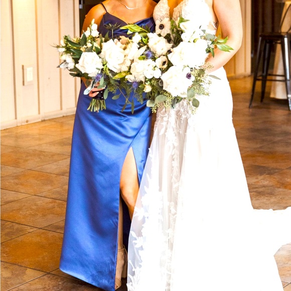Blue Bridesmaid Dress - Picture 1 of 5